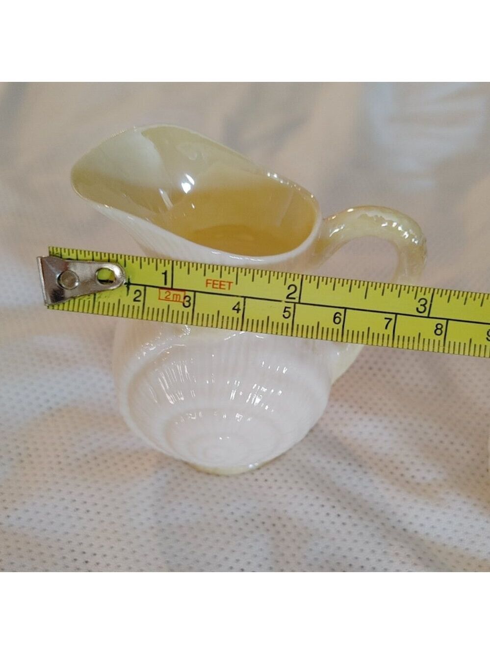 Belleek NAUTILUS SHELL Porcelain CREAMER CREAM PITCHER & SUGAR Bowl - Picture 6 of 12